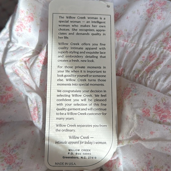 NWT Women’s Vintage Willow Creek USA Lace & Floral Intimate Maxi Dress - Picture 11 of 12